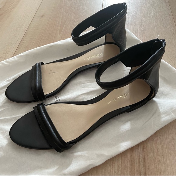 3.1 Phillip Lim Kiddie Leather Black Flat Sandals - Picture 6 of 6